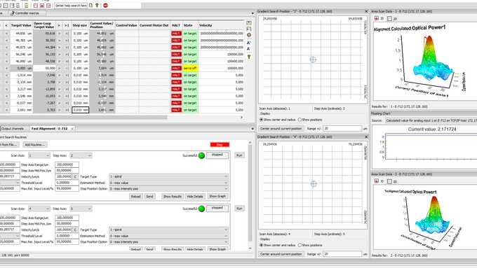 Support of Fast Alignment in PIMikroMove